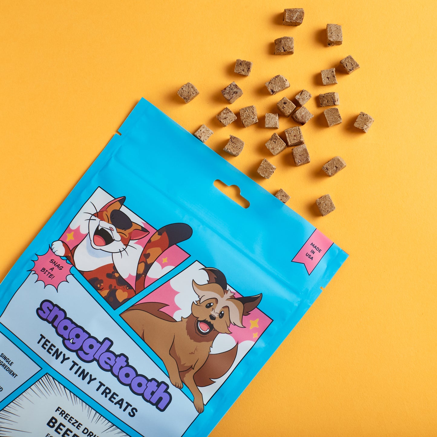 Snaggletooth Teeny Tiny Treats - Freeze Dried Raw Beef Liver - layflat